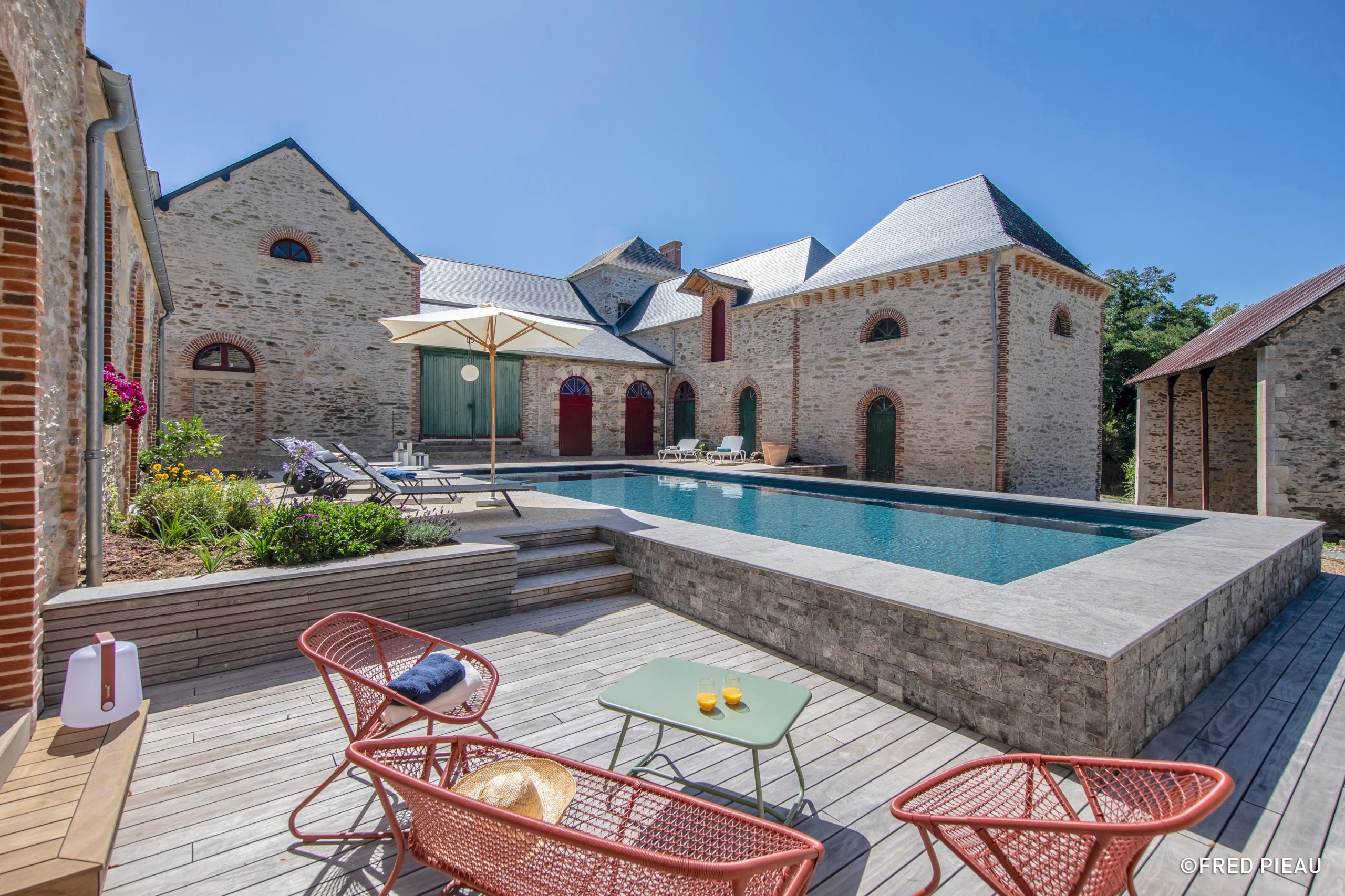 FPP Pool Awards - Silver Award for L'Esprit Piscine- Angular-shaped family pool less than 40m2