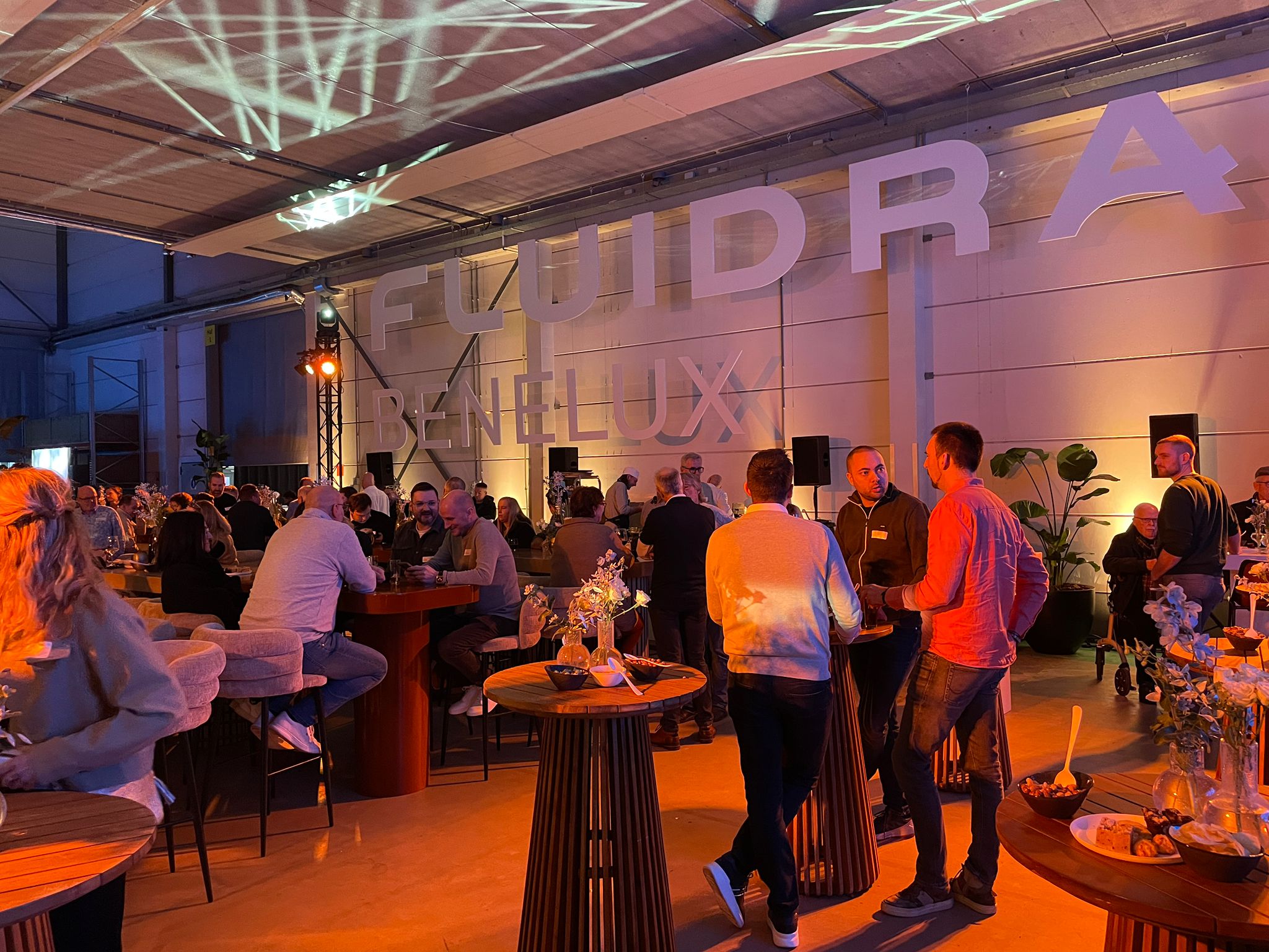Official inauguration event of the new Fluidra Benelux headquarters with industry professionals.