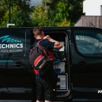 PPG Technics service van for onsite pool technical support