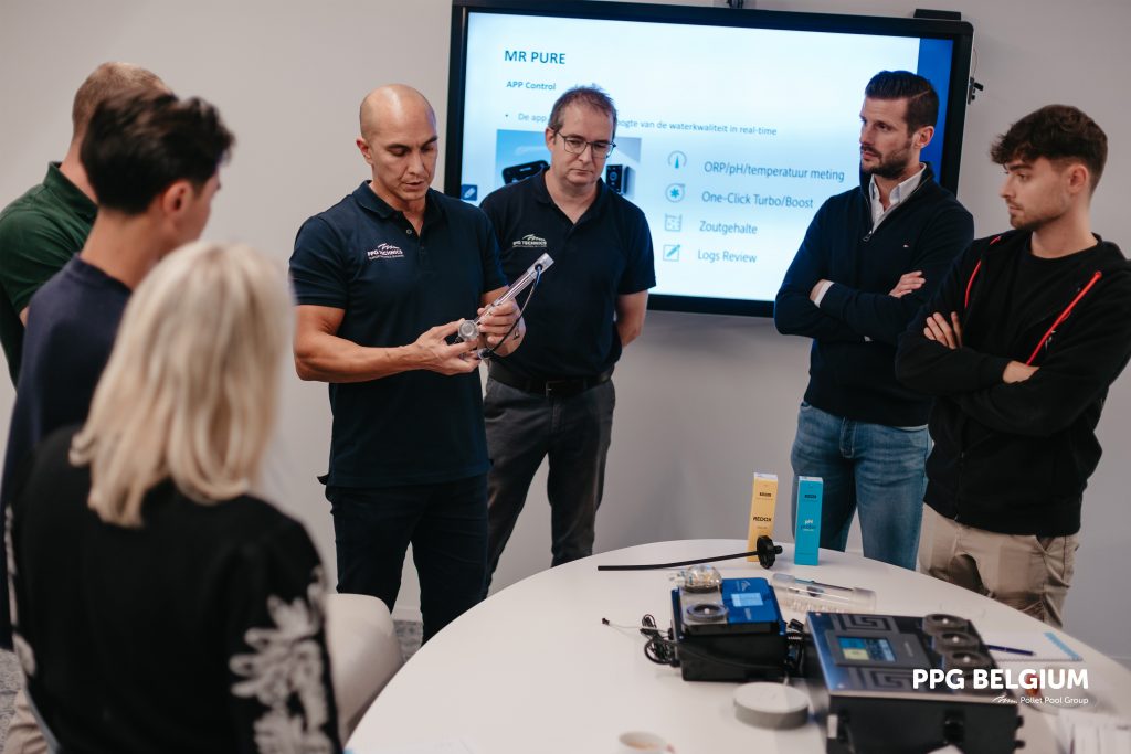 Technical training session at PPG Academy for pool professional