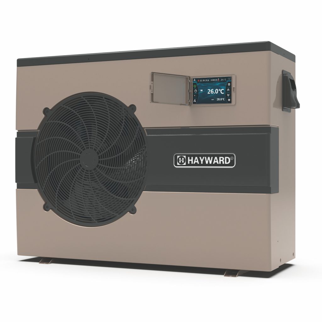 Hayward EnergyLine Pro Fi pool heat pump with digital display and Full Inverter technology.