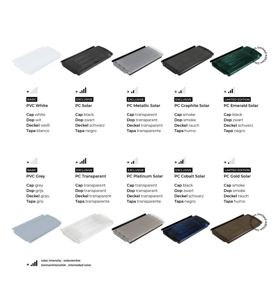 Overview of Aquadeck PC and PVC pool cover slats for automatic swimming pool covers.