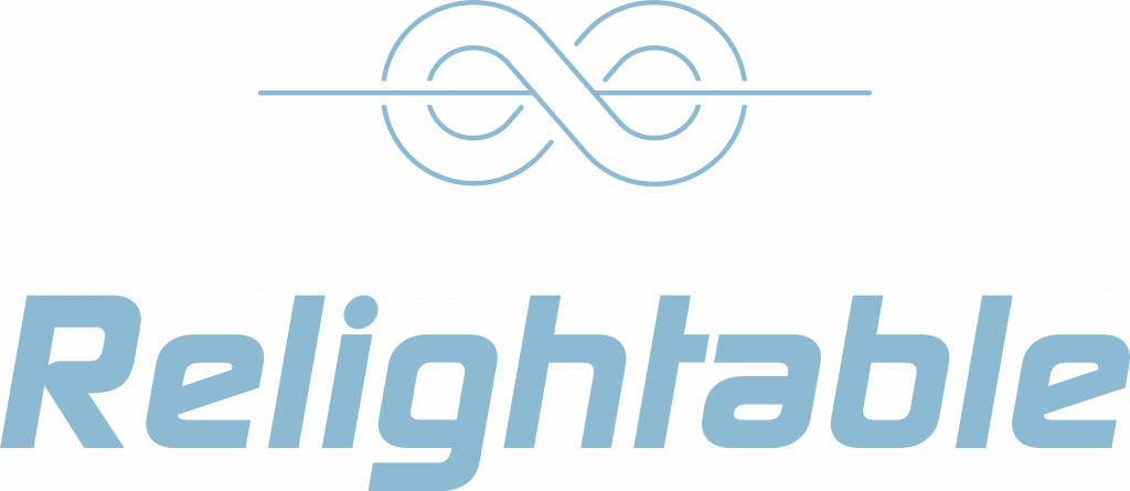 Relightable professional pool lighting official logo.