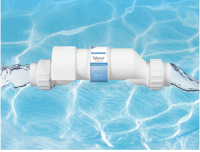 Hayward AquaRite salt chlorination system with TurboCell for natural pool disinfection
