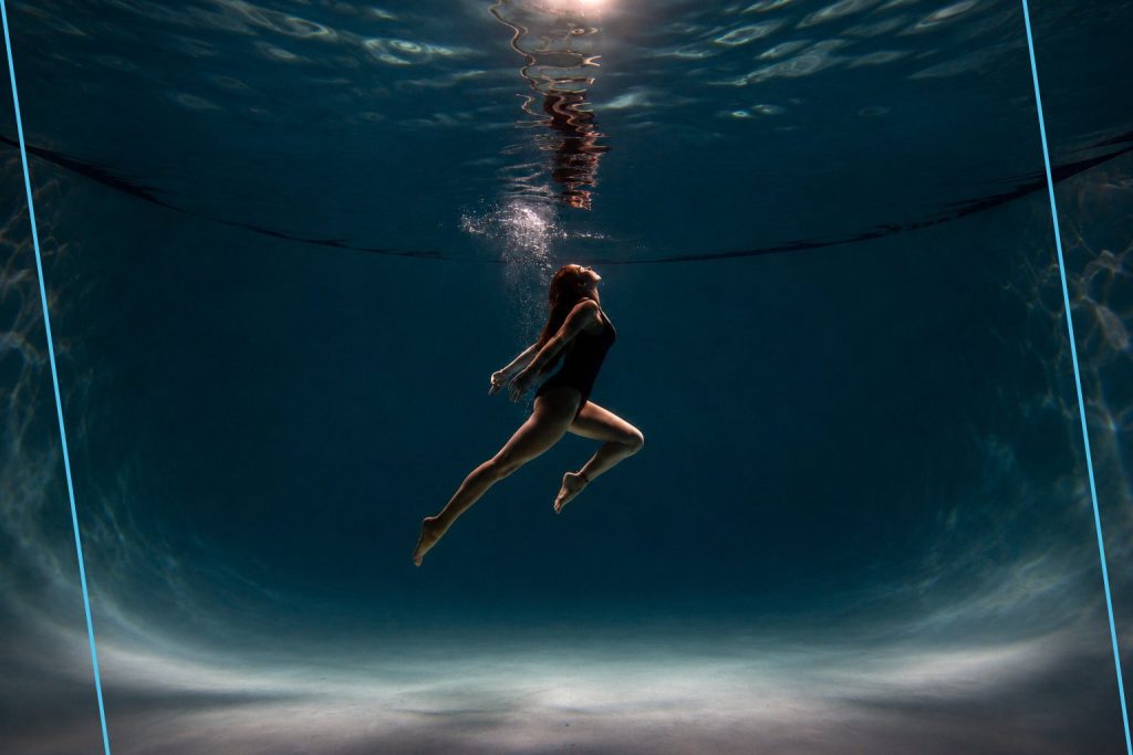 SPATEX 2027 key visual showing a swimmer underwater in a pool